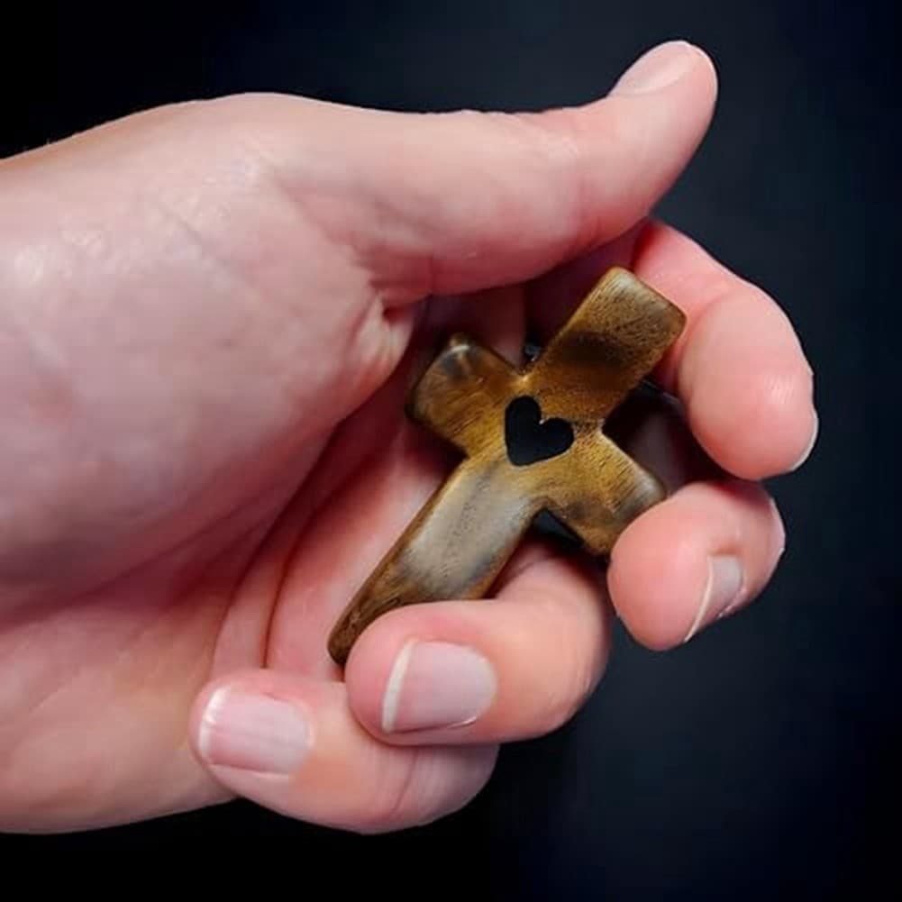 Crosses Heart Encouragement Gift Wooden Fingertip Stress Relief Gifts B7N83215 view 2