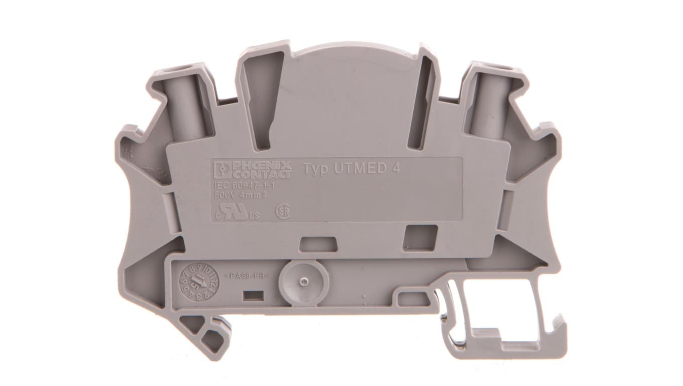 Złączka szynowa 2-przewodowa 4mm2 szara UTMED 4 3047465 /50szt./ PHOENIX CONTACT