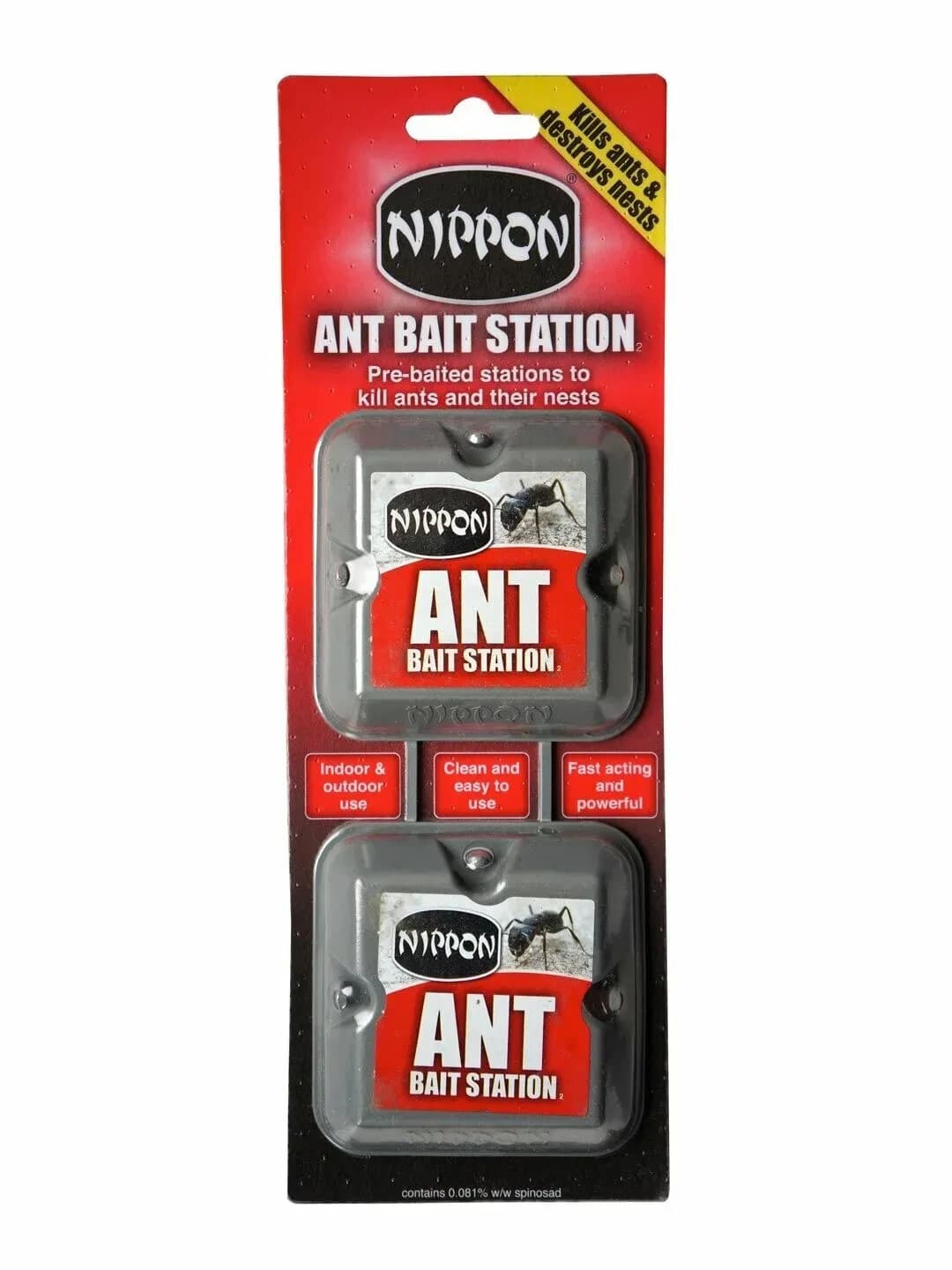 Nippon Ant Killer X 2 Bait Station Nest 2 Trap Stop Ants Colony Pre Baited
