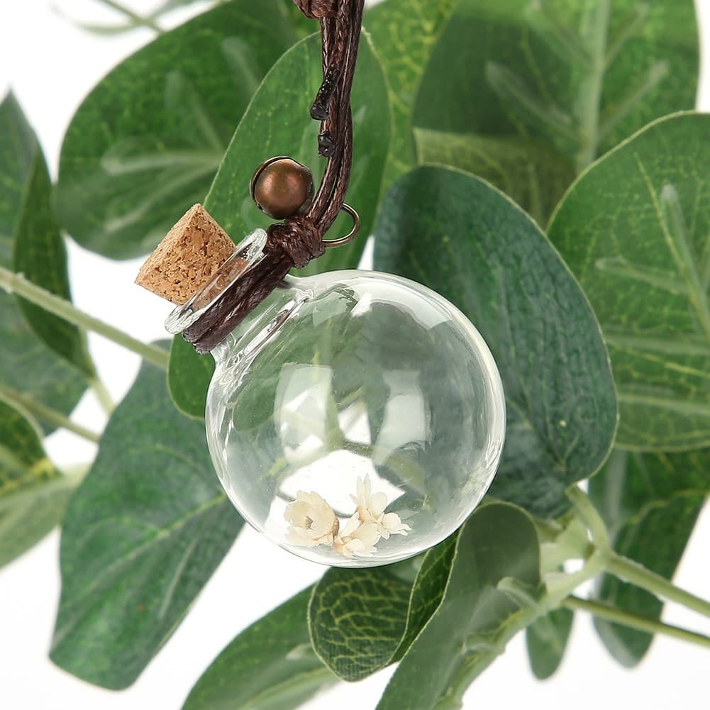 Car Pendant Empty Perfume Bottle With Flower Hanging Freshner Fragrance Auto BAJ