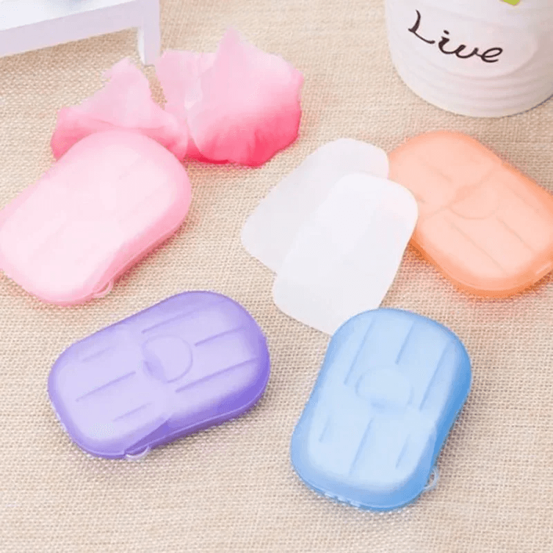 20/60/100PCS Bathroom Disposable Soap Paper Convenient Travel Soap Paper Washing