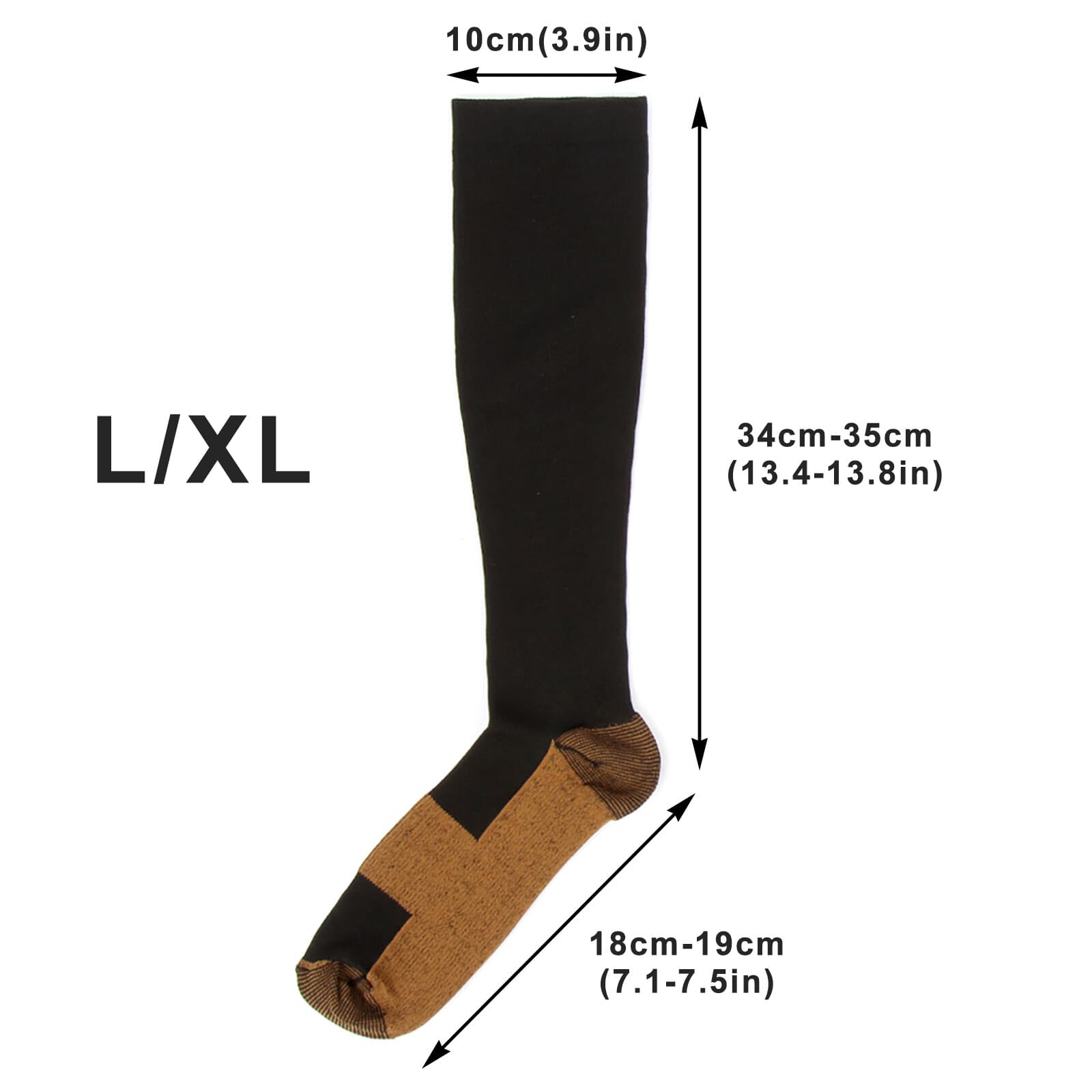 1-10X Varicose Vein Stocking Copper Compression Sock Support Men&Women Wholesale