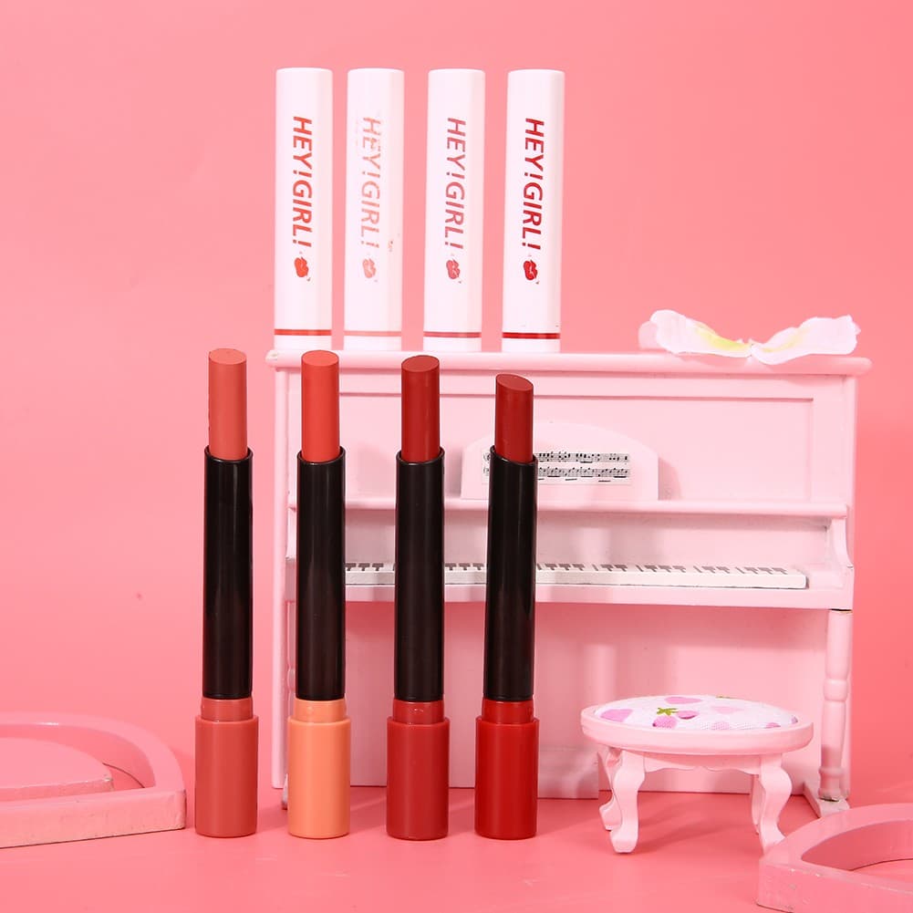 4pcs / Set Lipstick Set Cigarette Shape Matte Long Lasting Unfading Lip Make SG5
