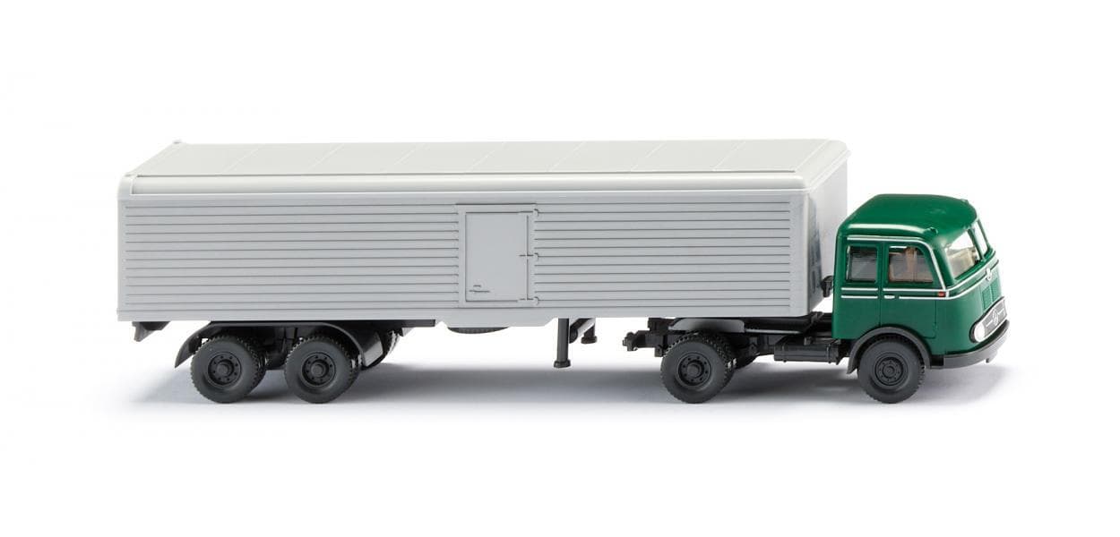 Wiking 055601 MB Pullman Semitrailer Box Truck Moss Green 1955-63
