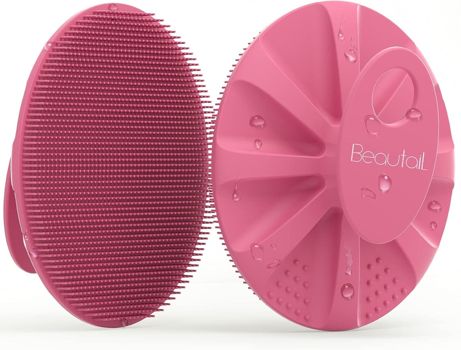 Silicone Body Scrubber| BEAUTAIL Shower Bath Wash Brush| Gentle Exfoliating Scr