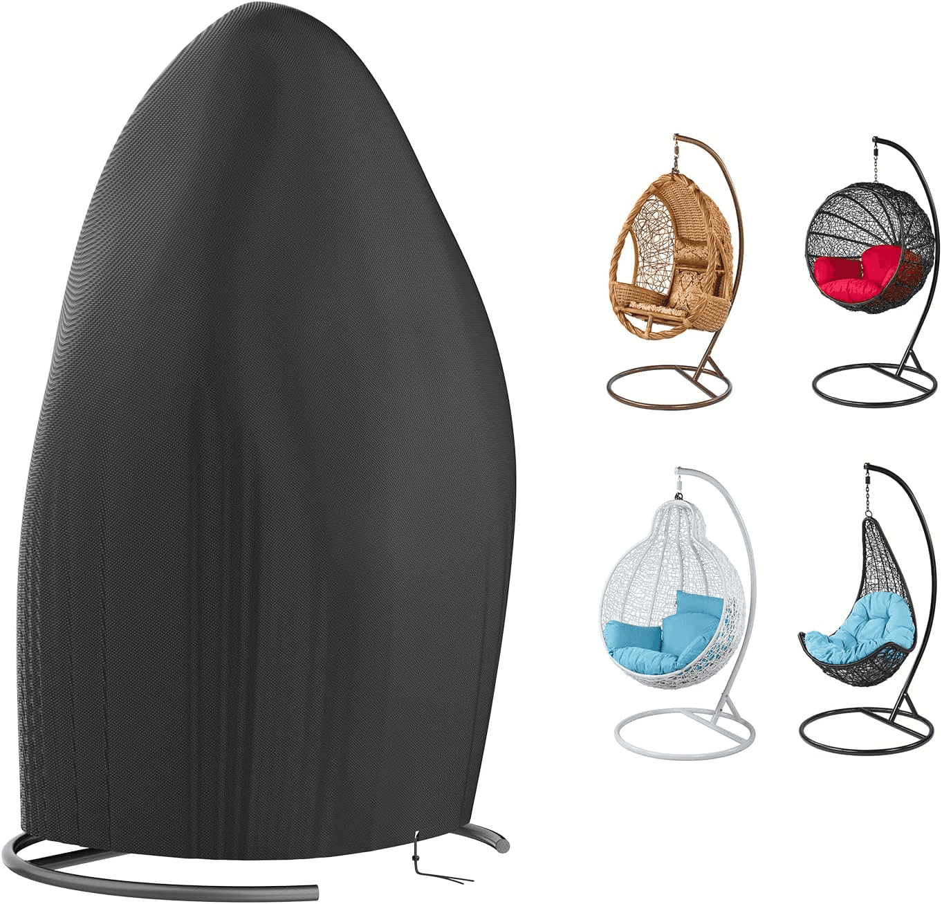 Patio Hanging Egg Chair Cover Waterproof Heavy Duty Outdoor 210D Oxford Fabric S