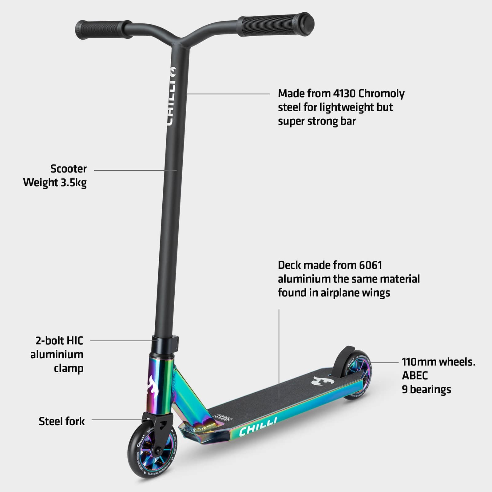 Base Rocky Stunt Scooter: Neochrome view 2