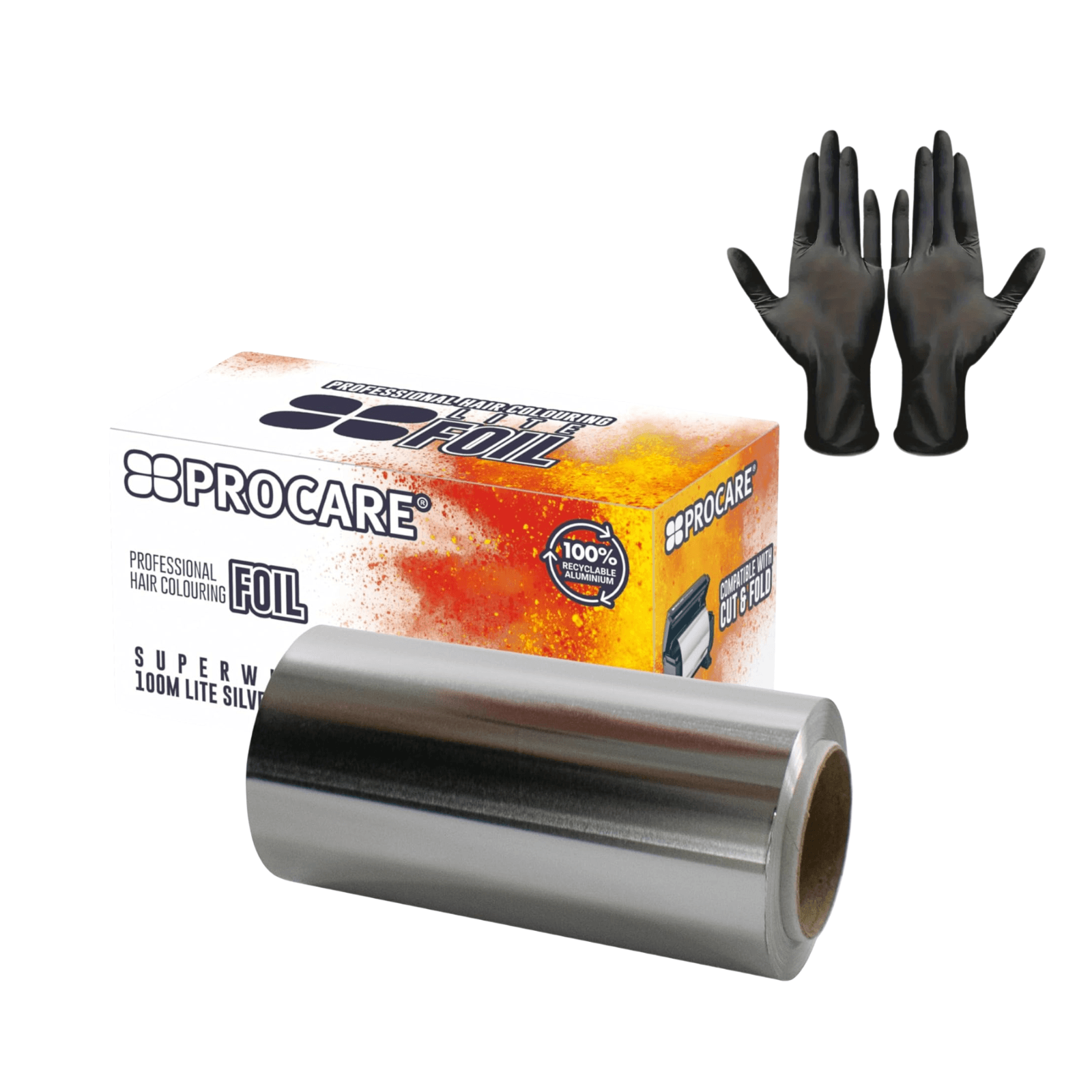 Procare Silver Foil Superwide Lite 120mm x 100m with Nitrile Gloves (20 pcs)