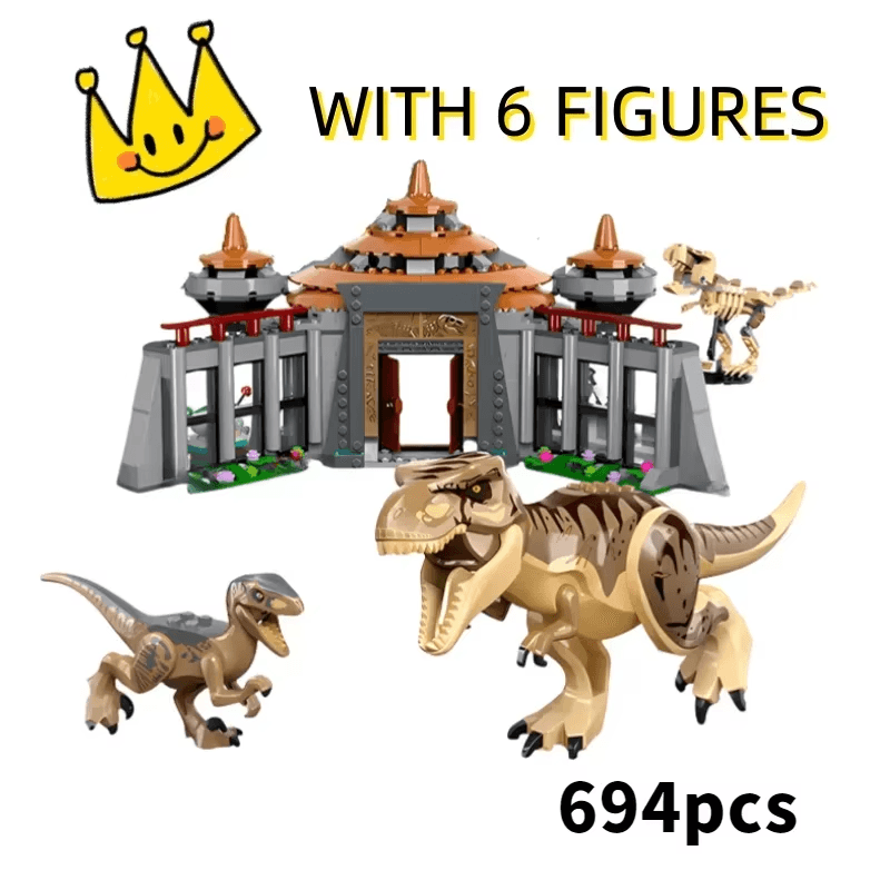 Dinosaur Building Blocks Set Giganotosaurus and T- Rex Jurassic Toy Xmas Gift
