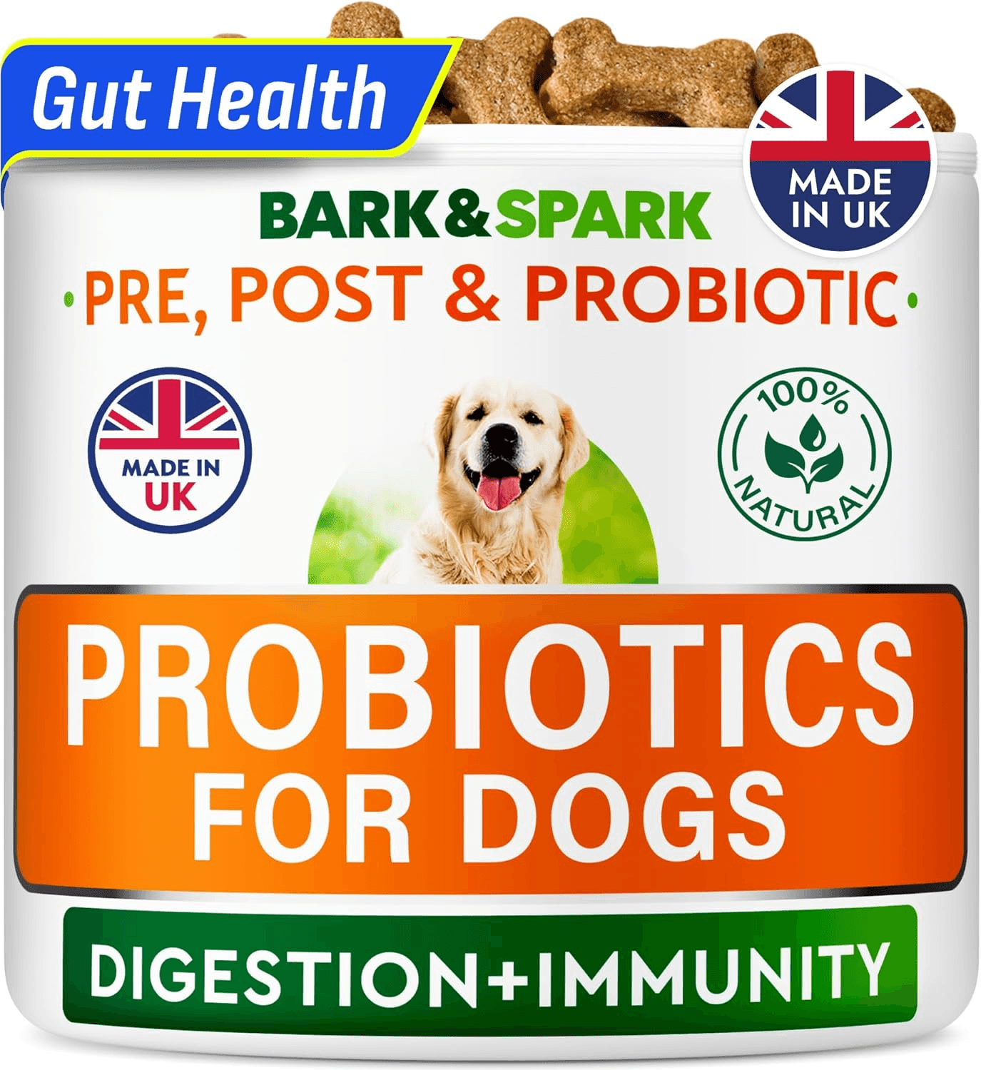 Advanced Dog Probiotics for Gut Health - Made in the UK - Pre| Post and Probiotic