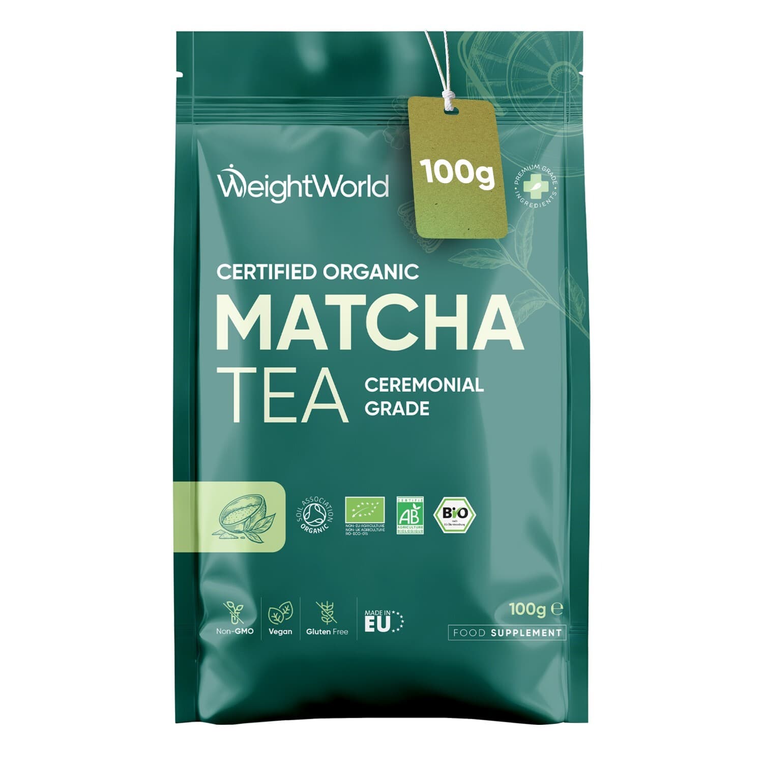 Organic Ceremonial Grade Matcha Powder | 100g | No Fillers | Vegan and Certified