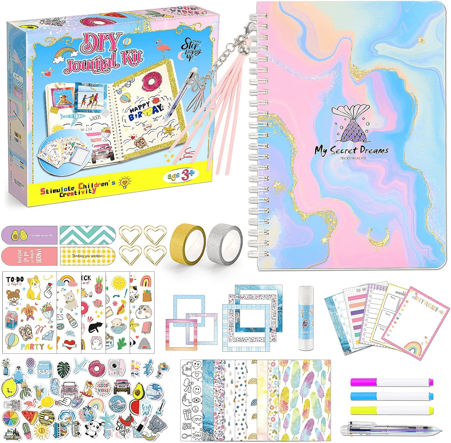 Girls Toys Age 3-12| Scrapbook Kit 3-12 Years Old Girl Gifts for 3-12 Years Olds