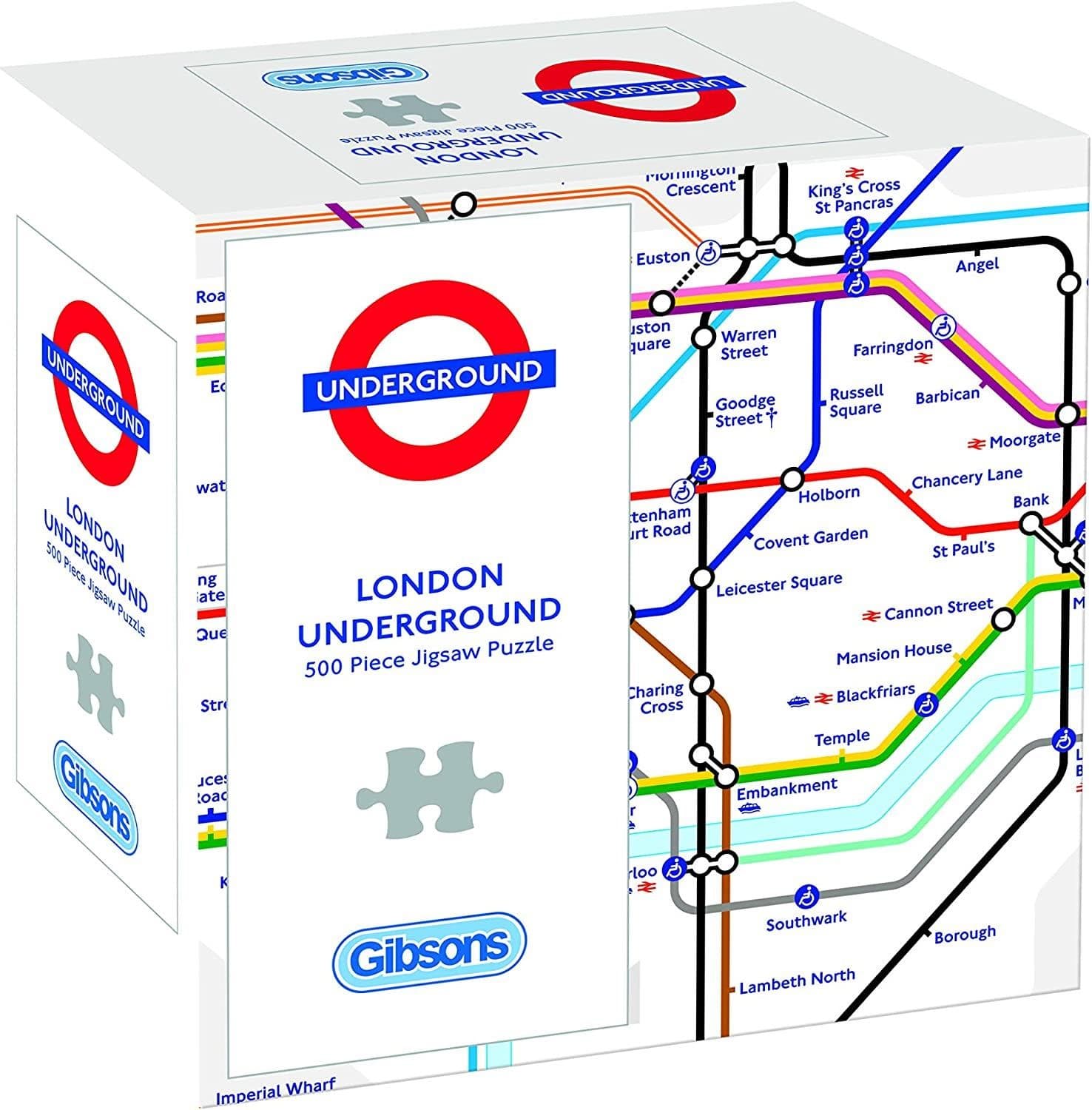 Gibsons London Underground Tube Map 500 Pieces Jigsaw 100% Recycled Board Puzzle