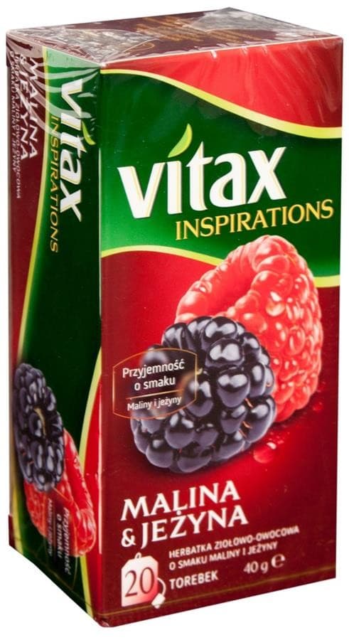 5900175431515 HERBATA EXPRESOWA VITAX INSPIRA MALINA/JEZ OP20 ART. SPOŻYWCZE KOS