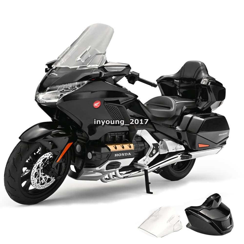 1:9 Honda Gold Wing Tour GL1800 Motorcycle Model Diecast Bike Toy Vehicle Black
