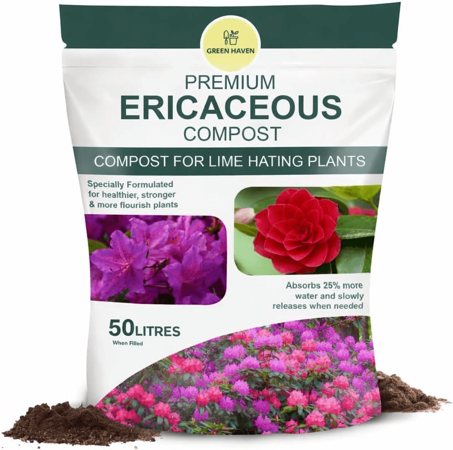 Green Haven Ericaceous Compost 50L for Blueberries| Azaleas| Camellias and Rhodode