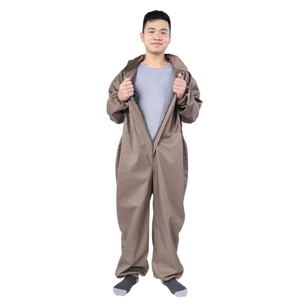 Cotton Zippered Beekeeping Suit With Hooded Veil – XXL