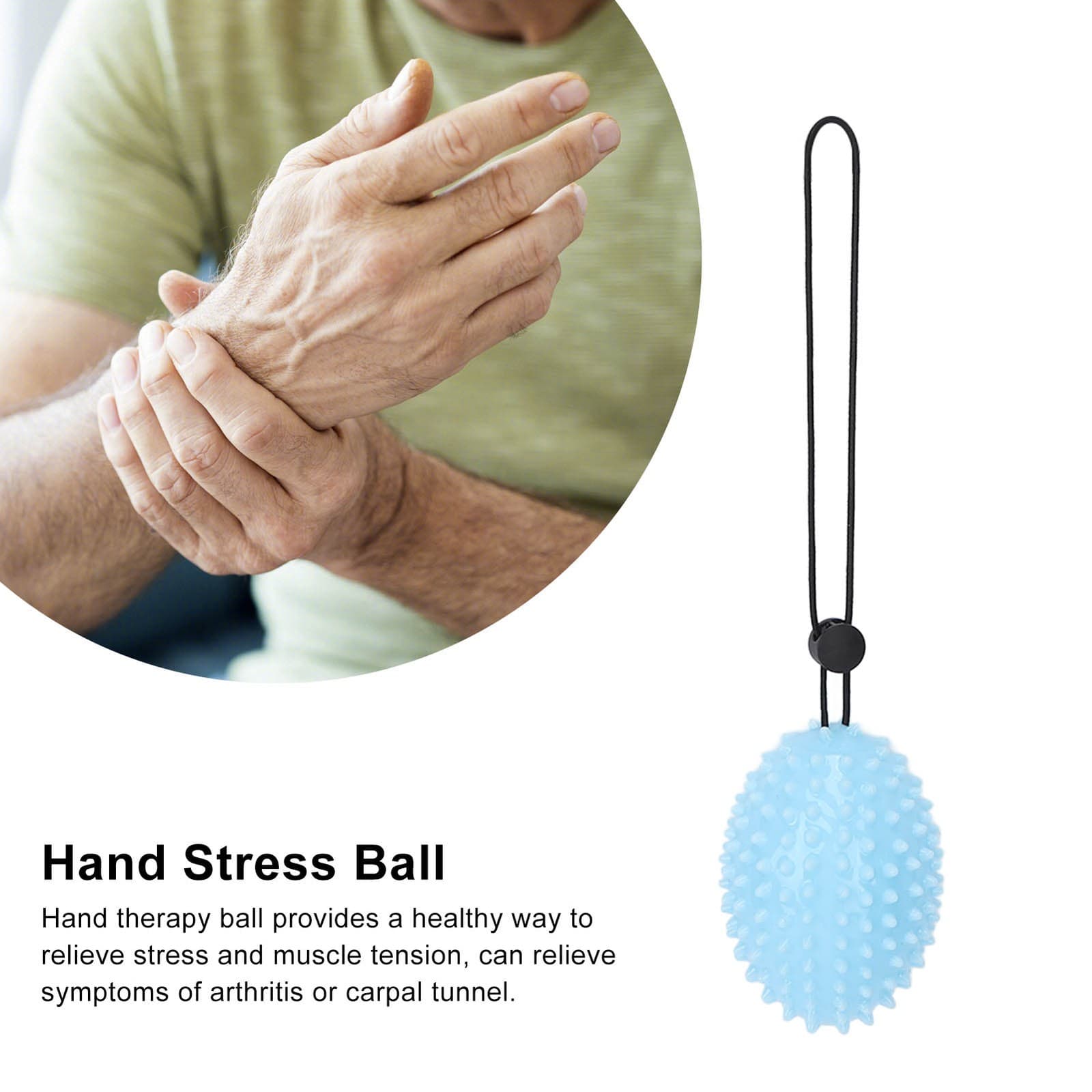 Hand Stress Ball Hollow Wrist Flexibility Grip Training Squeeze Stress Re MAI view 2