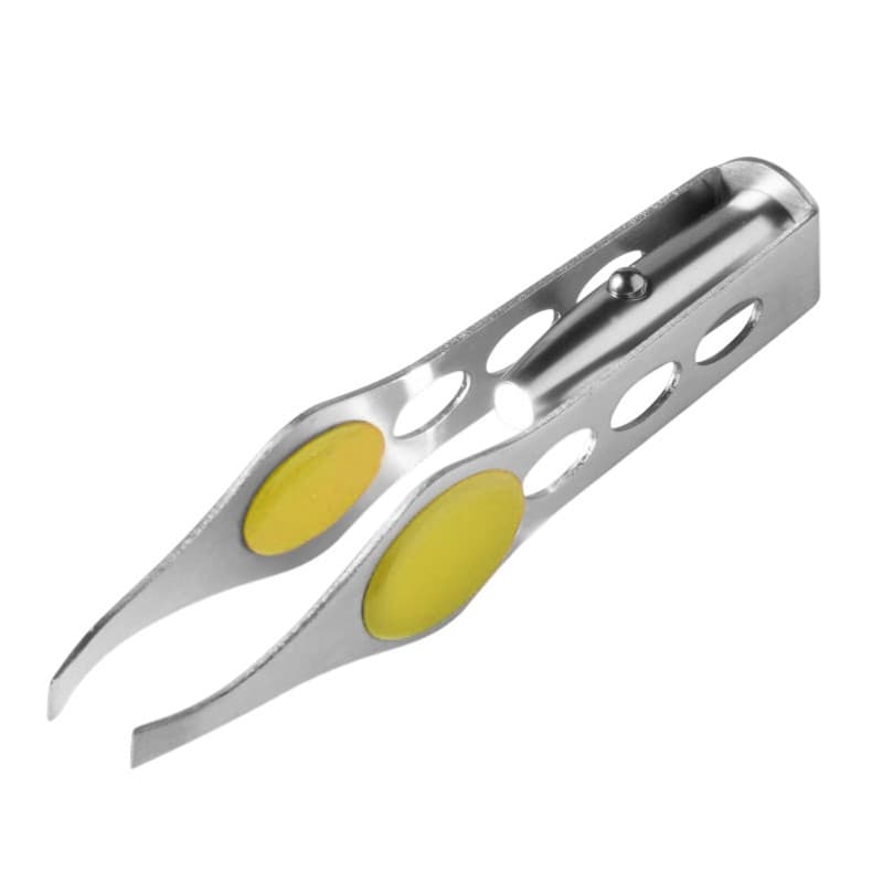 Tweezers with LED Light Stainless Steel Eyelash Eyebrow Plucker Model Making