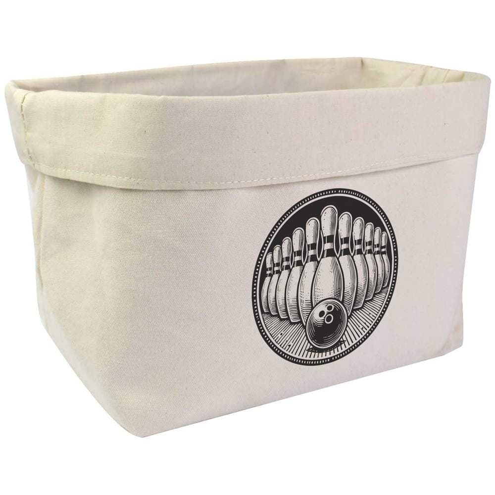 Large 'Ten Pin Bowling' Canvas Organiser / Storage Bag (OR00037177)
