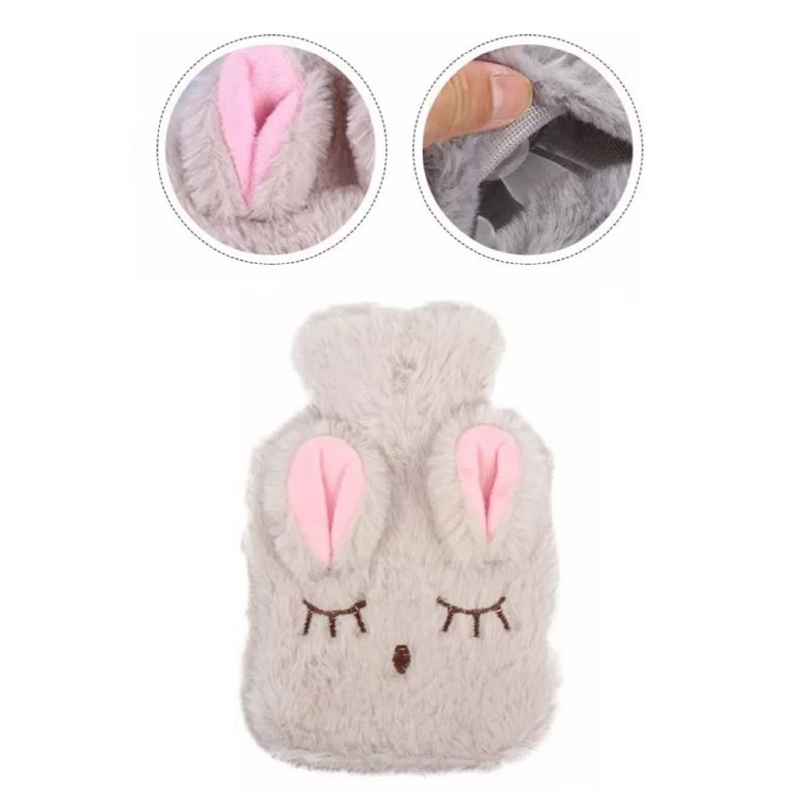 ˘ Hot Water Bottle Explosion Proof Prevent Scald Detachable Rabbit Pattern Plush