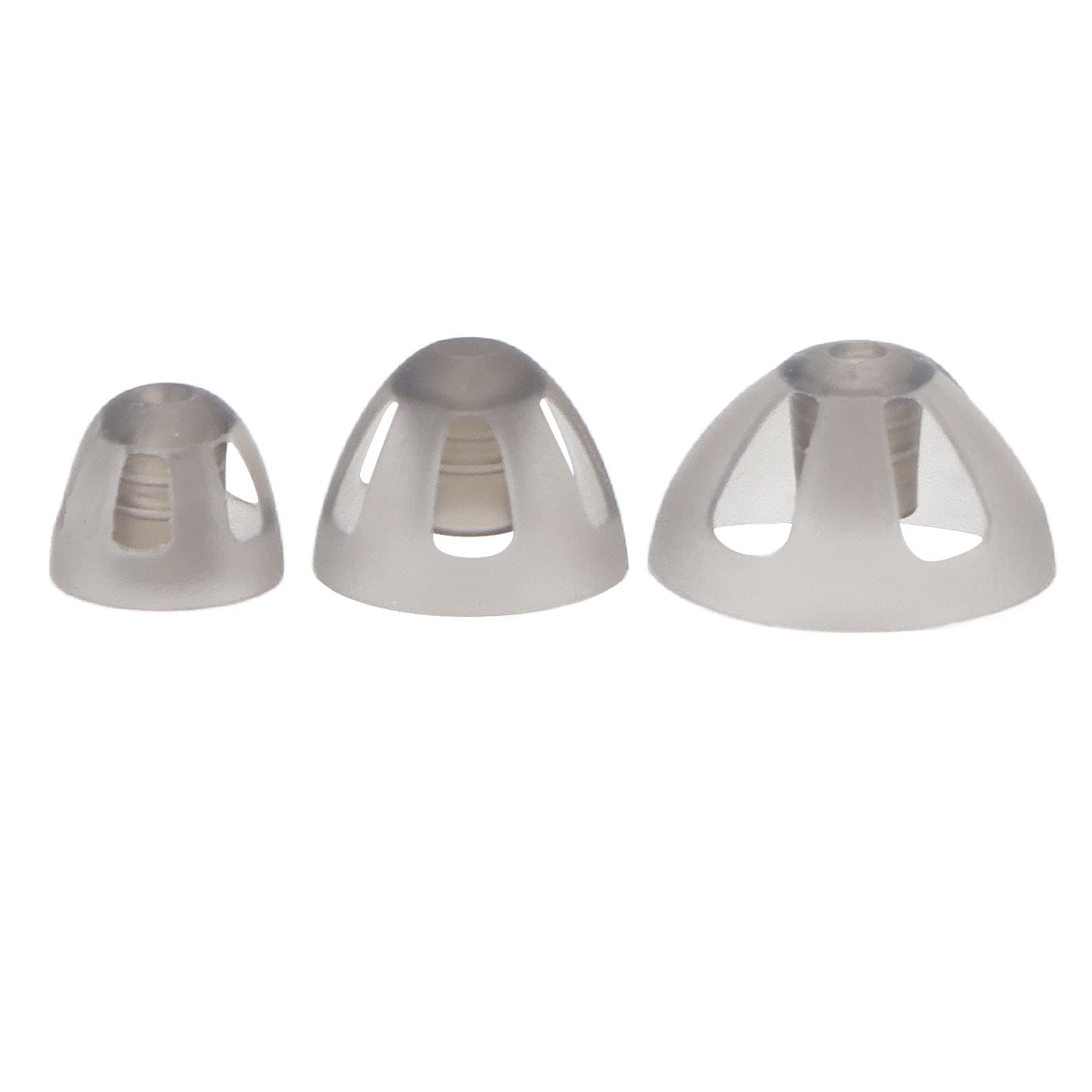 New 10 Pcs Hearing Aids Dome Soft Open Domes Black Layer Replacements Eartip For