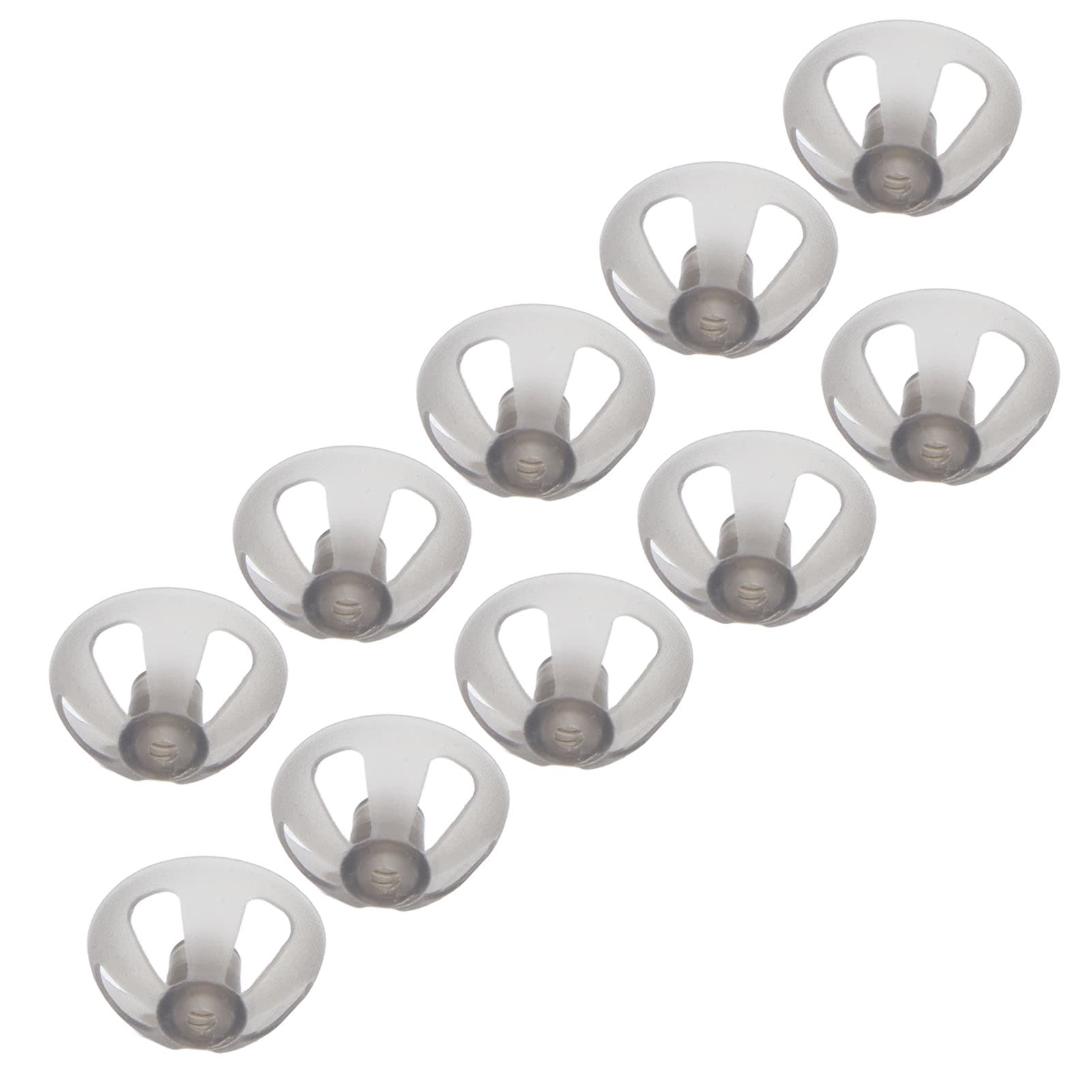 10x Hearing Aids Dome Soft Open Domes Black Layer Replacements Eartip For Th NEW