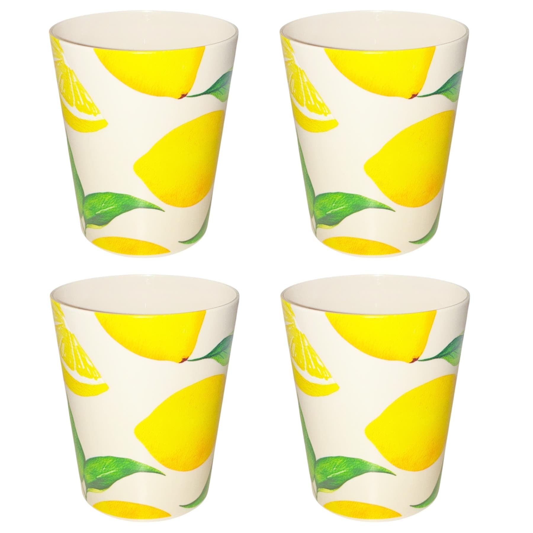 Lemon Reusable Plastic Tableware Ideal for Outdoor Picnic BBQ - Choose Design