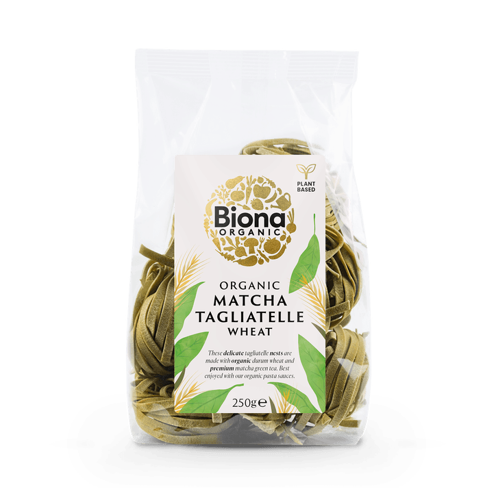 Biona Organic Wheat Tagliatelle Nests Matcha 250g