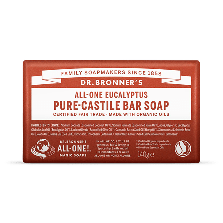Dr Bronner All-One Eucalyptus Pure-Castile Bar Soap 140g