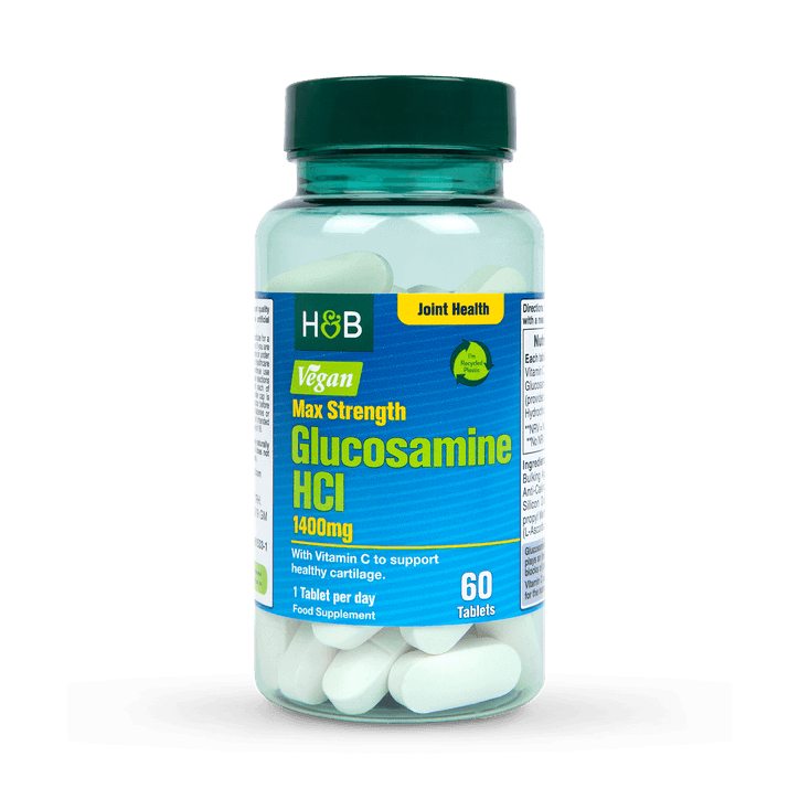 Holland & Barrett Max Strength Vegan Glucosamine HCI 1400mg 60 Tablets