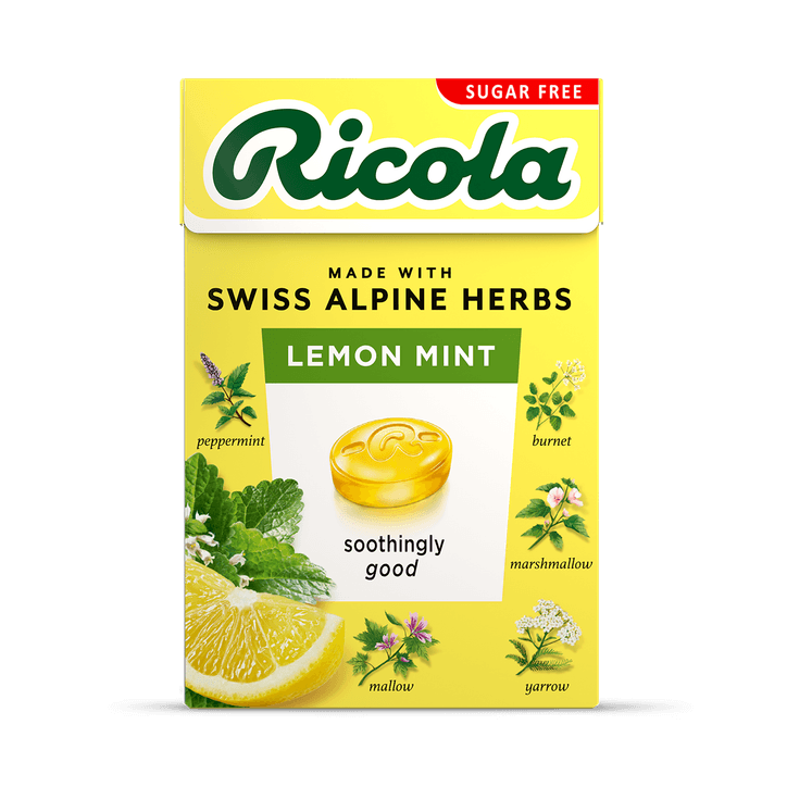Ricola Lemon Mint Herbal Sweets Box 45g