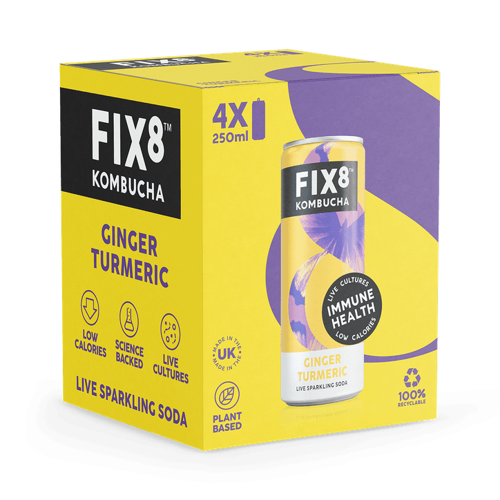 Fix8 Kombucha Turmeric & Ginger 4 x 250 ml