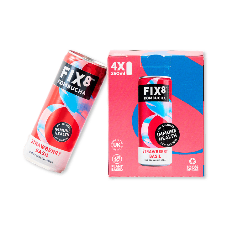 Fix8 Kombucha Strawberry Basil 4x 250ml