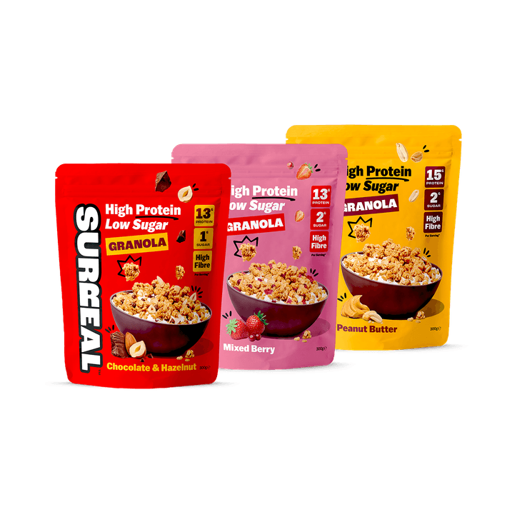 Surreal High Protein Granola Variety Bundle 3 x 300g