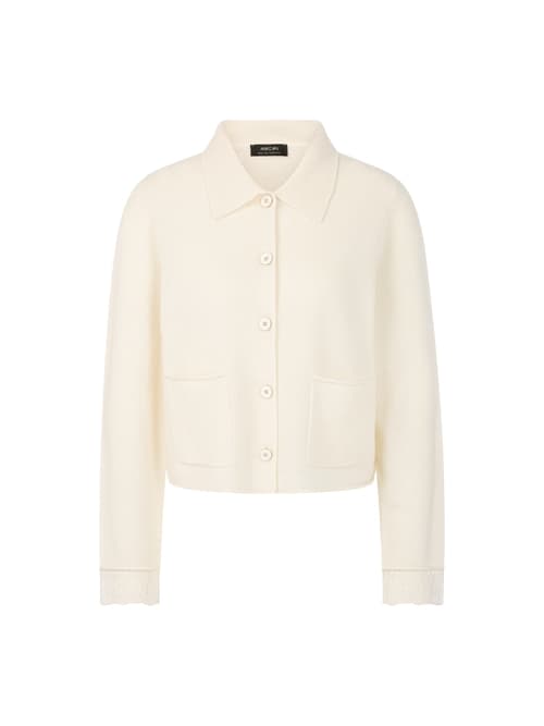 Marc Cain Cashmere cardigan ‘Rethink Together’, white, 14 (N4)