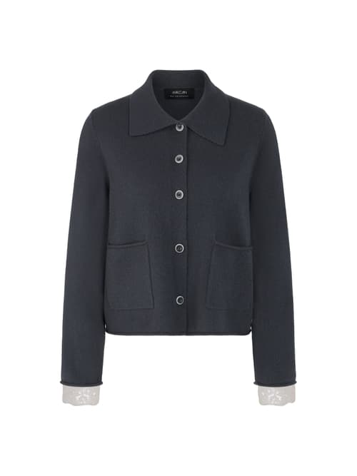 Marc Cain Cashmere cardigan ‘Rethink Together’, blue, 10 (N2)