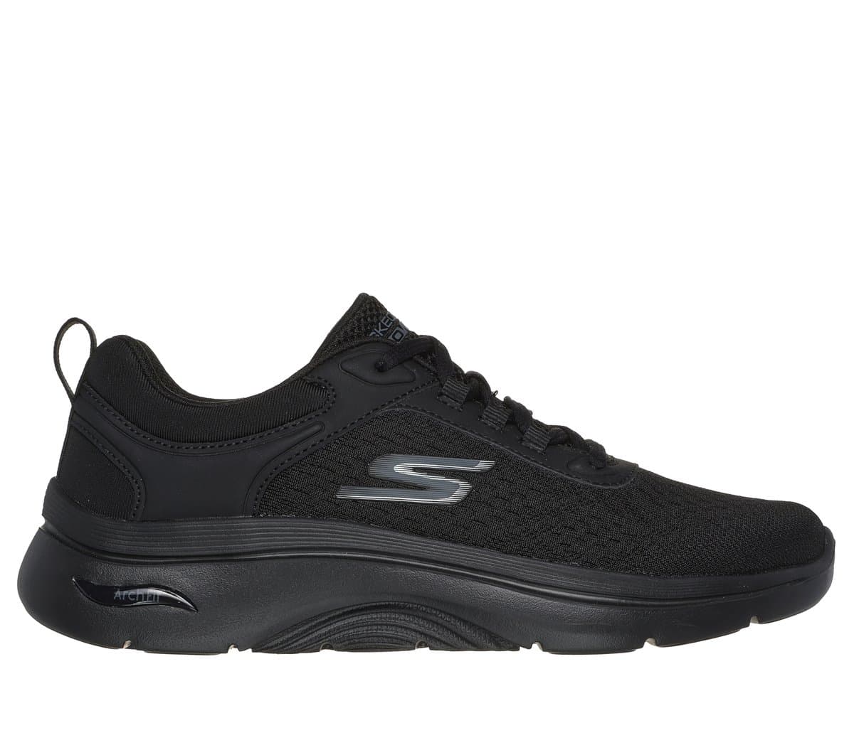Skechers Women's GO WALK Arch Fit 2.0 - Balin Sneaker in Black | Textile/Synthetic, Vegan, Machine Washable