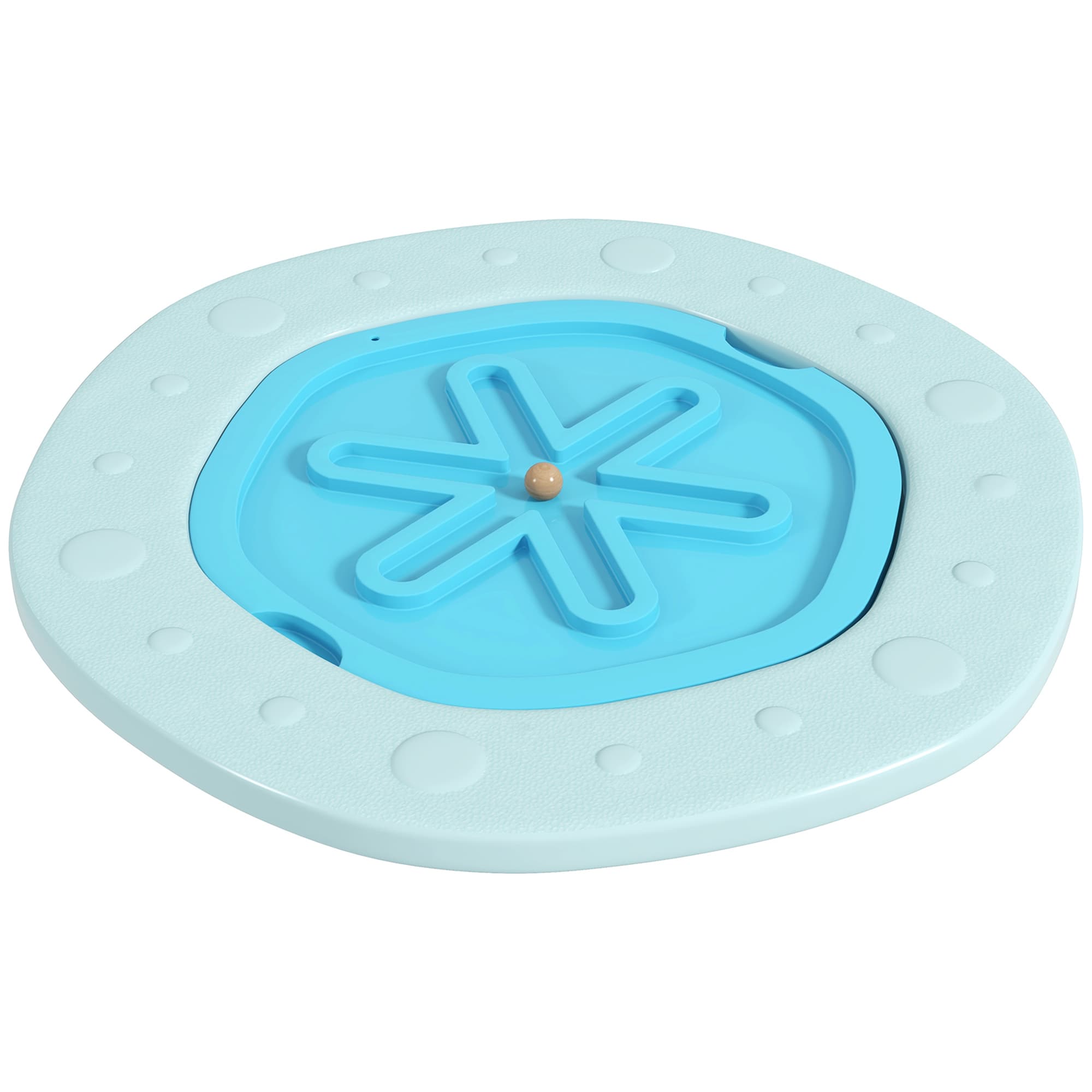 ZONEKIZ Balance Board, 2-in-1 Wobble and Stability Trainer for Kids, with Play Ball, Blue | Aosom UK