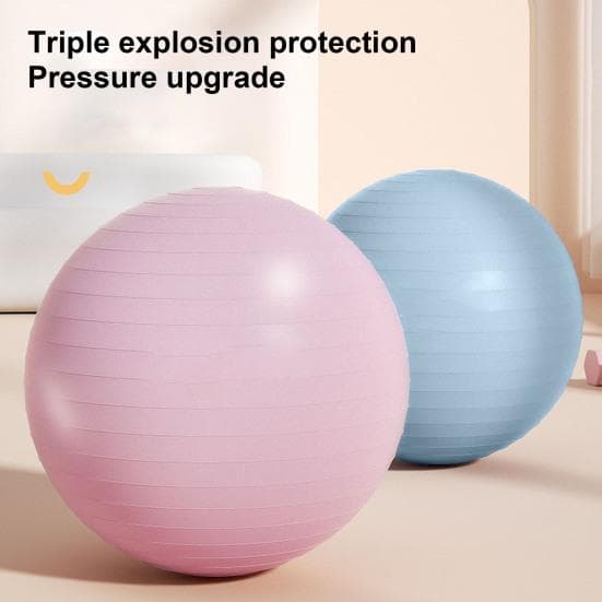 55/65/75CM Yoga Ball with Air Pump Anti-slip Physical Therapy PVC Fitness Balance Ball Pregnancy Birthing Ball Gym Workout Stability Ball blue