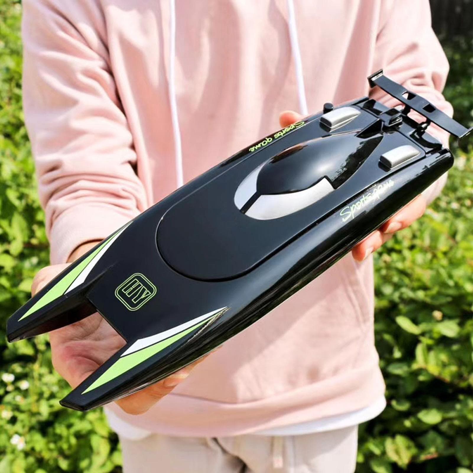 805  RC Boats for Kids Adult 25KM/H High Speed Racing Boat 2 Channels Remote Control Boats for black