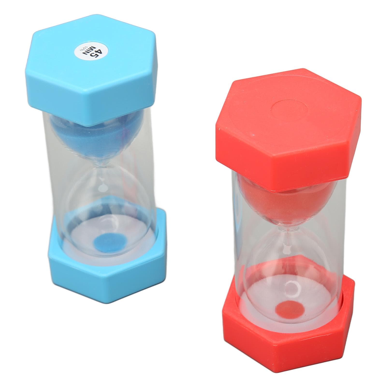 2Pcs Sand Timer 45 Minutes Hourglass Sandglass Timer for Kids Games Classroom Home Kitchen Office gray