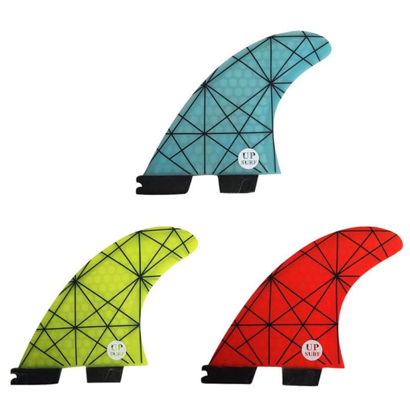 FCSII G5 Tri Fin Set Surfboard Honeycomb Fins FCS 2 Fin FCS II Fin Quilhas yellow