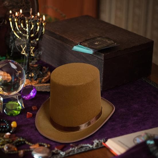 Yousheng High Top Hat Magician High Hat British Black Jazz Topper Hat Male And Female Court Gentleman Flat Felt Hat for Performances Role Play blue