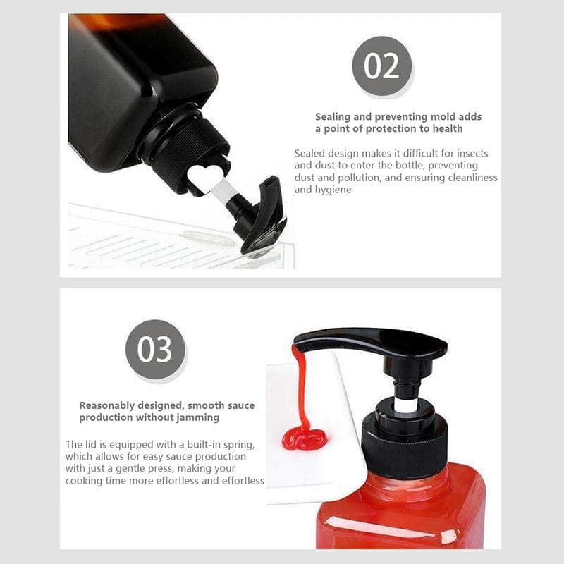 500Ml/1000Ml Liquid Dispenser With Scale Coffee Syrup Drip Bottle With Hydraulic Pump Nozzle Head Kitchen Honey Jar Container