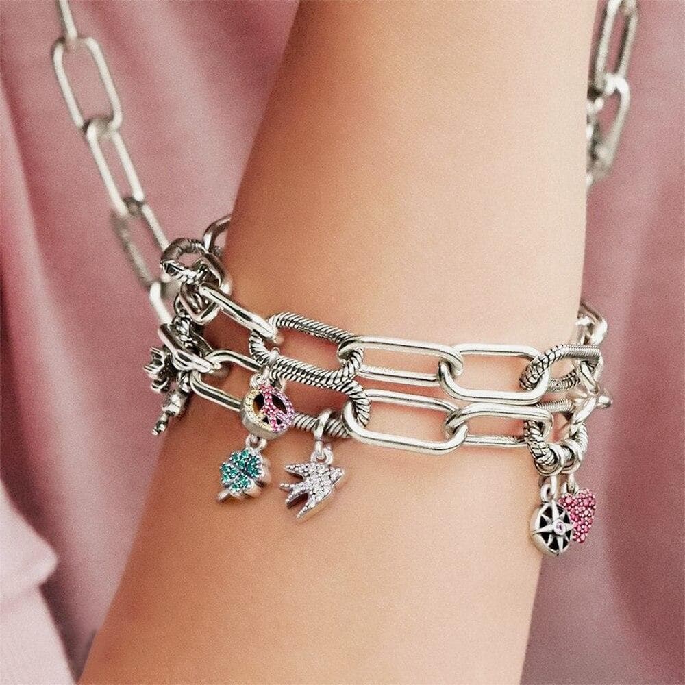 2020  Fashion 925 Sterling Silver Original Me Bracelet Fit Brand Me Charm Beads Fashion DIY Jewelry For Women Gift