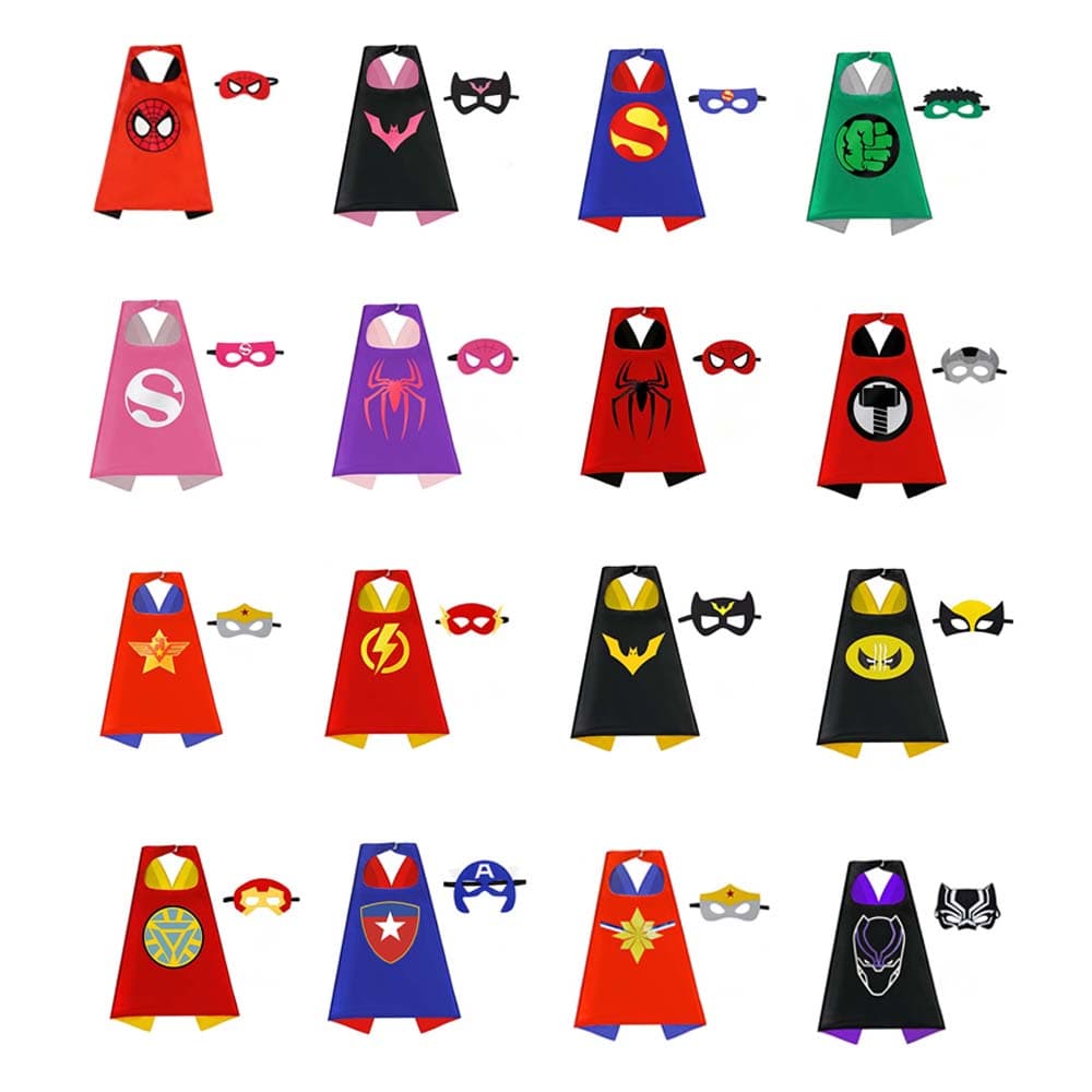 birthday Gifts Superhero Capes for Boy girl  Cartoon Dress Up Costumes Party Supplies Easter halloween cape cloak 70cm