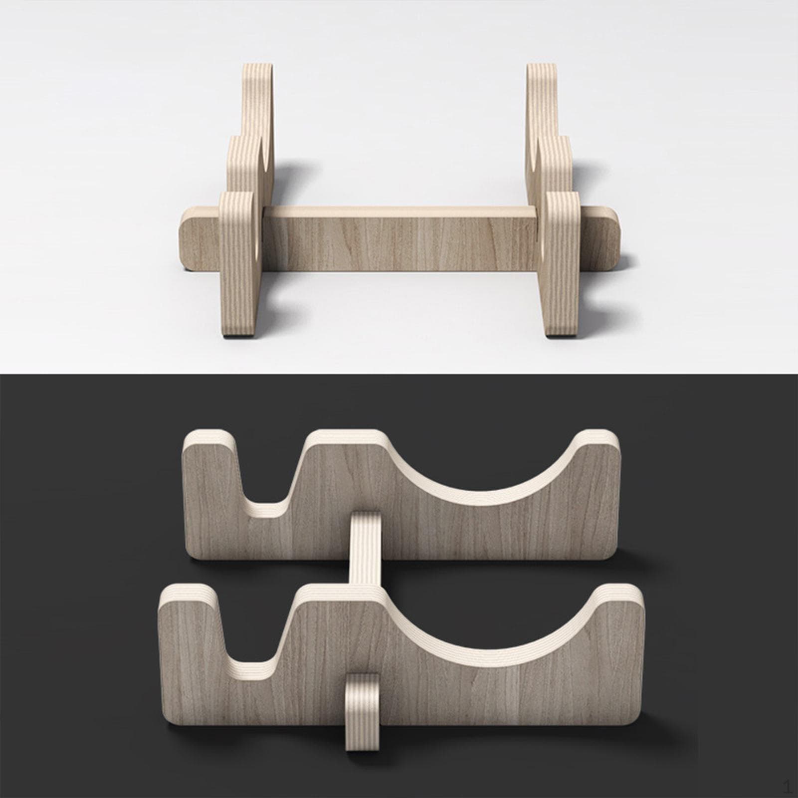 Skateboard Stand Skate Board Display Floor Rack Holder Wooden for Skis