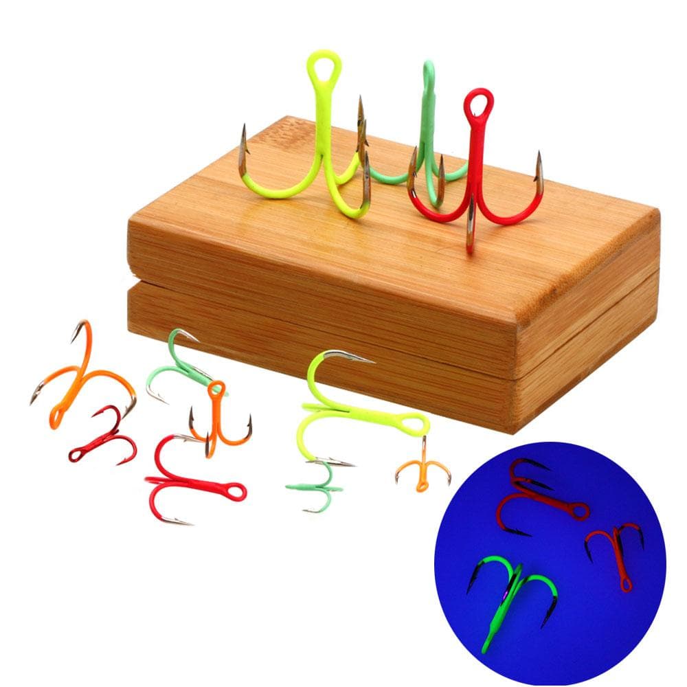 5PCS 11Size Multiple colors Treble Hooks Barbed Sharp Triple Sea Fishing Hooks Hard Lures Bait Hook Fishing Tackle white