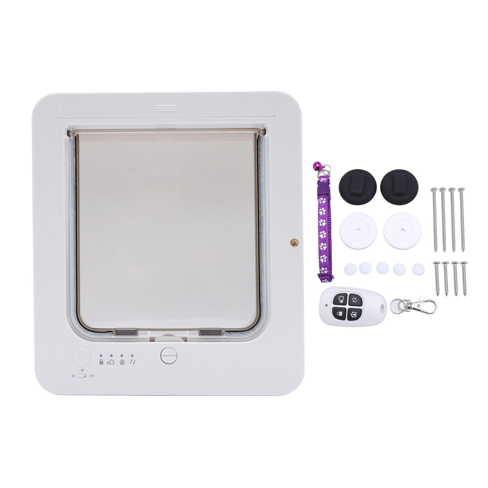 Microchip Cat Door Automatic Unlocking Weatherproof 210mAh Battery Controllable Entry Exit Pet Door black